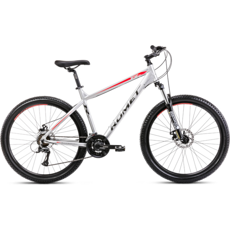 Romet youth bicycle ROMET Rambler R7.1, 27.5", silver-red (L)