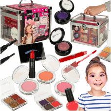 Makeup and nail care set – eyeshadows, polishes, and accessories in a cosmetic case XXL
