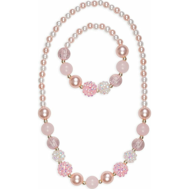 Great Pretenders necklace and bracelet set, pink