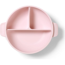 Babyono silicone suction plate with lid pink 1661/02