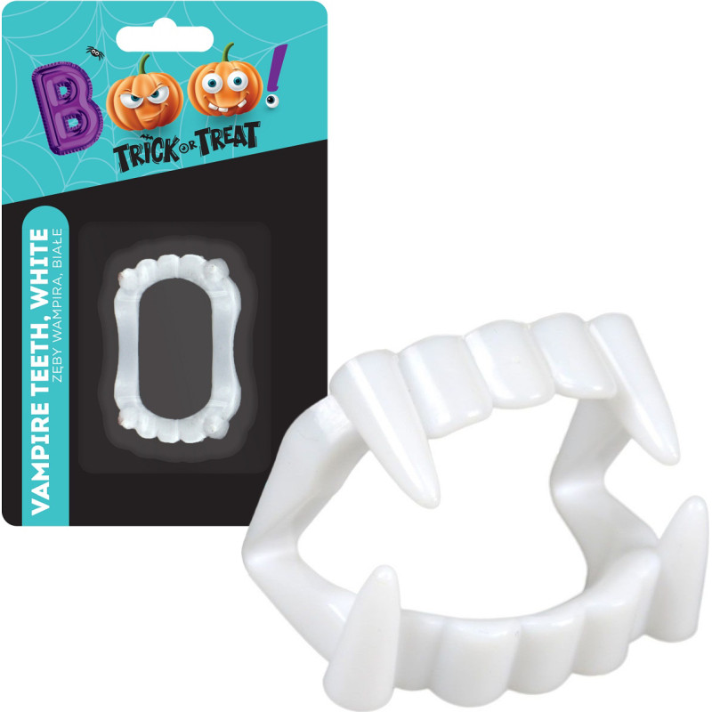 ZĘBY WAMPIRA BIAŁE