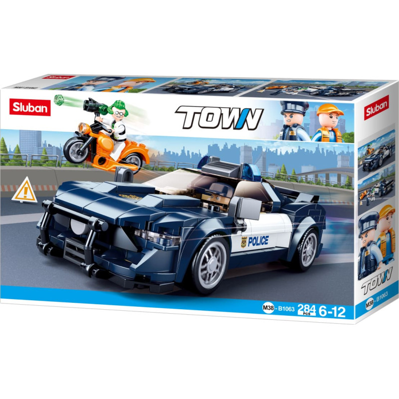 Sluban construction set, Police car, 284 pcs.