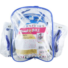 Bimbo Bike Set of kids bike helmet, knee and elbow pads, size M, planes