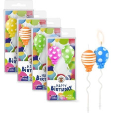 Trendhaus Birthday Fun - Mini stick candles - Balloons (2 pcs., 4 designs)