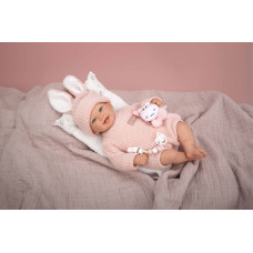 Arias Reborn doll with pink clothing, Lucia, 45 cm