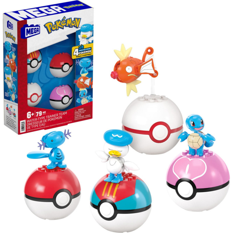 Mattel MEGA Pokemon Water-Type Trainer Team JCT42