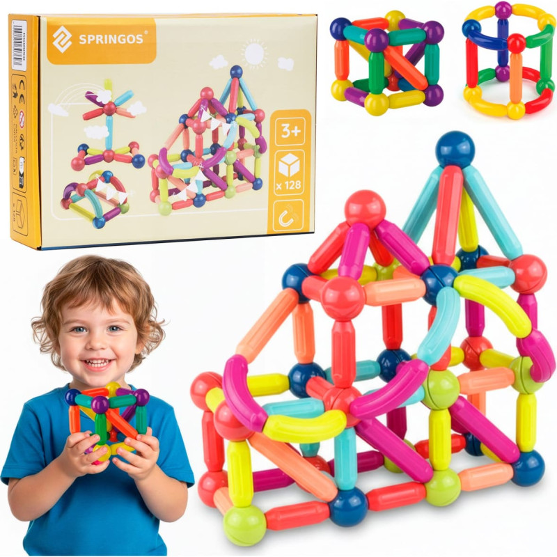 Springos Magnetic Building Set 128 Pieces Springos KG0050