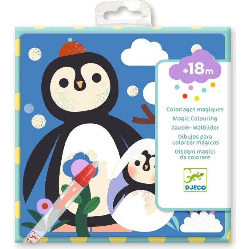 Djeco Colouring with water - Peekaboo! Baby animals around the world