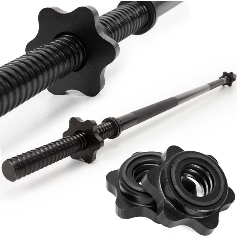 Springos Straight black bar ACT0010, 120 cm, 25 mm