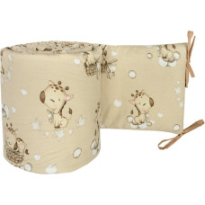 Ankras – cot bumper 180 cm, GIRAFFE, beige