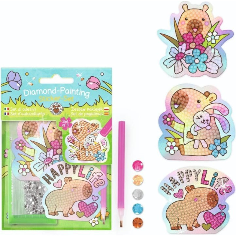 Trendhaus Capybara Spring - Diamond painting sticker set