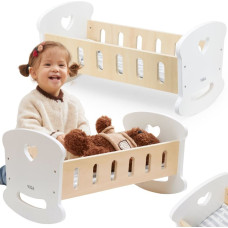 Viga Wooden Doll Cradle with Heart