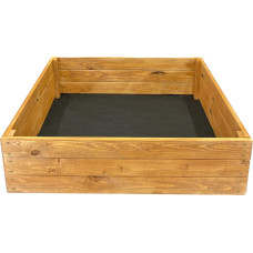 Paaugstināta dārza dobe no koka 80x80x27cm, brūna