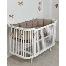 Ingvart convertible cot Boho Total Light with movable side panel, white