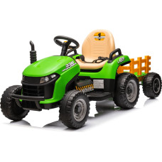 Bērnu elektriskais traktors ar piekabi HATIS, zaļš/dzeltens