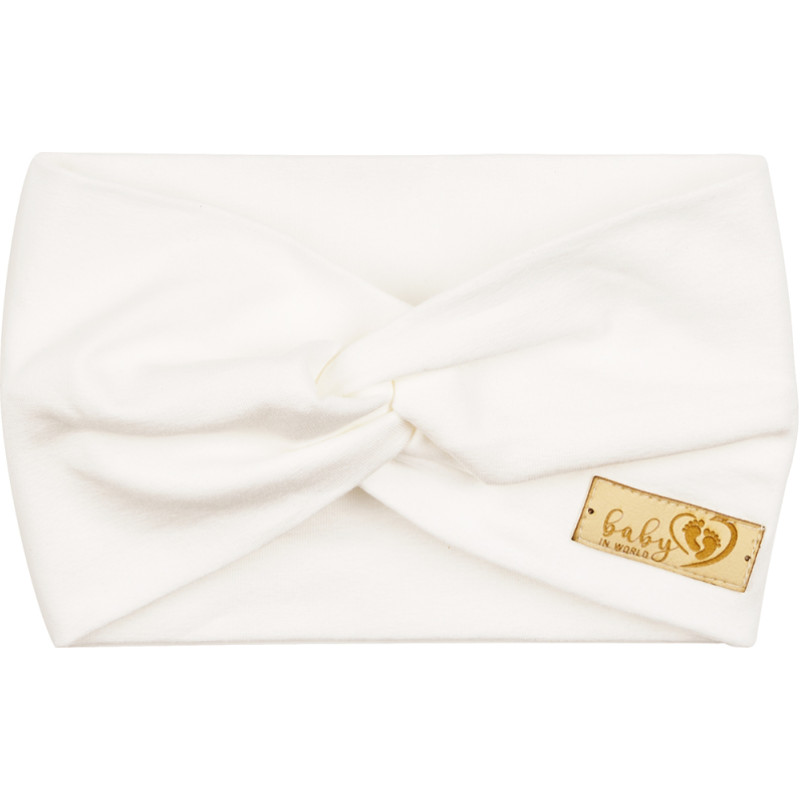 Baby In World BABY 01419 Opaska przeplatana niemowlęca Cream 6-9m