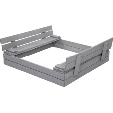 Wooden sandbox Springos SB120P 120x120cm Gray