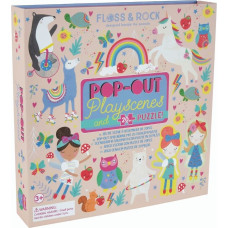 Floss & Rock Pop Out Play Scene, Rainbow Fairy, 20 pcs.