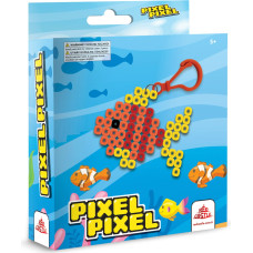 Red Castle Iron on beads, Fish keychain