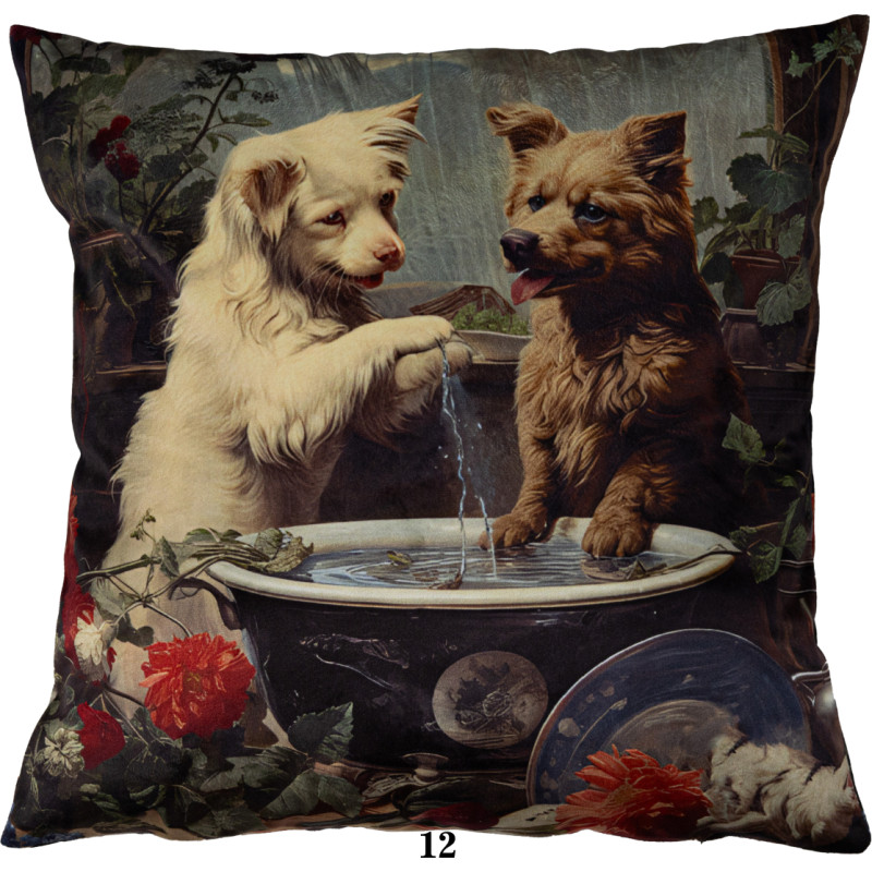 VELVET CUSHION COVER PRINT 40CM X 40CM PDW-012