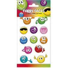 Temporary Tattoos Funny Faces