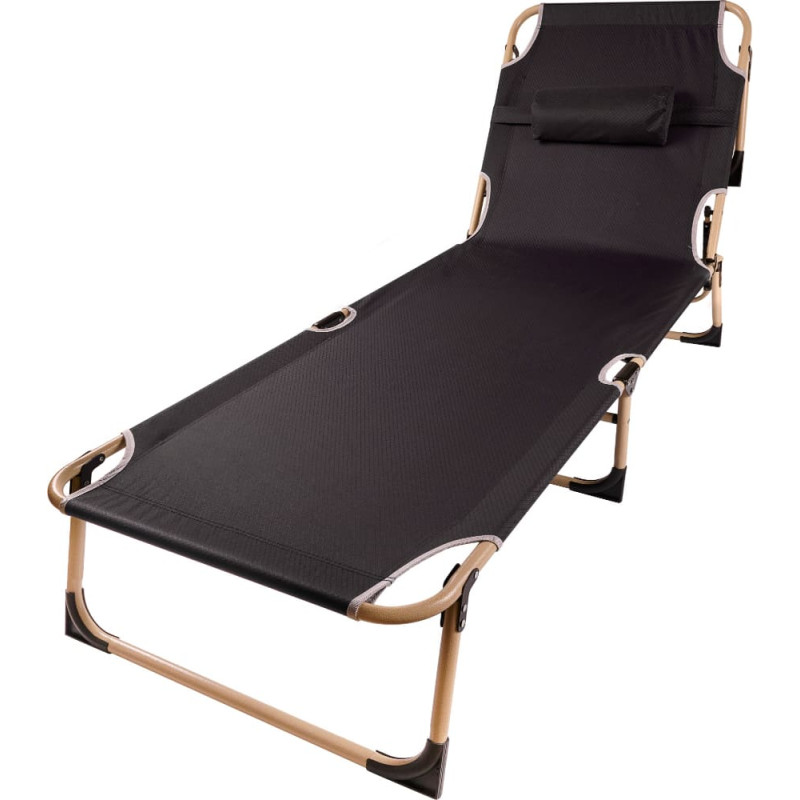 Folding camping bed Canada, 193 cm, grey