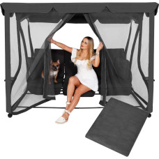 Springos Mosquito net for garden swing Springos GS0026M, height 165 cm, grey