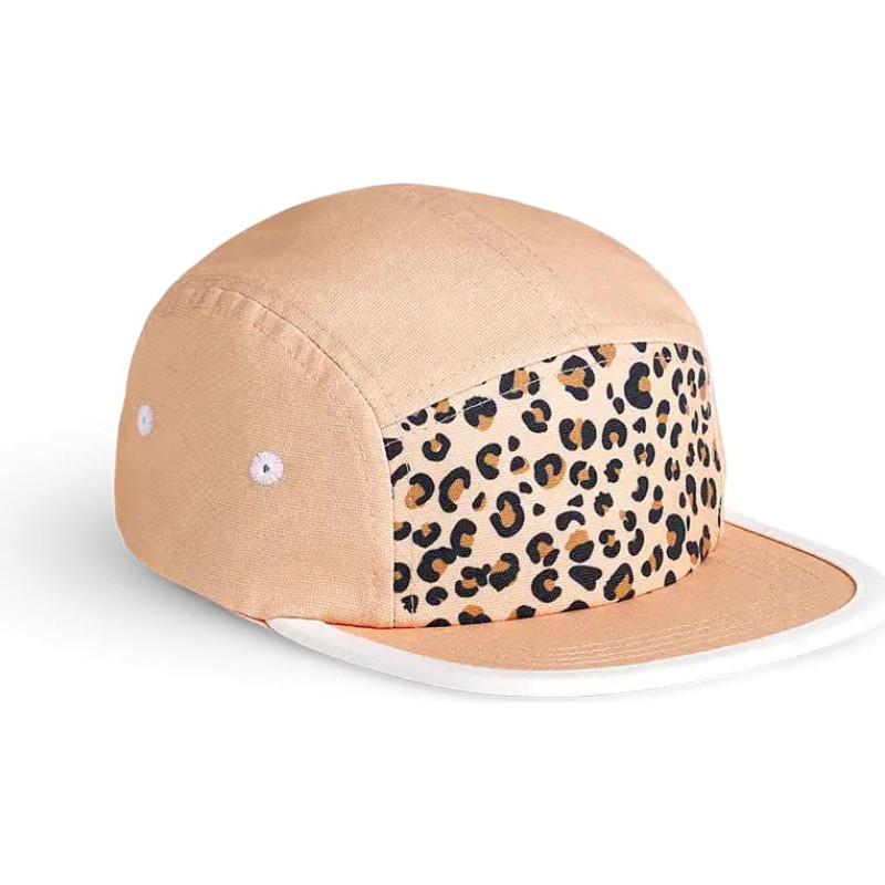 Kietla Apricot Leopard Cap 2-6 y 1555C+NATURAL DENIM 48-52cm