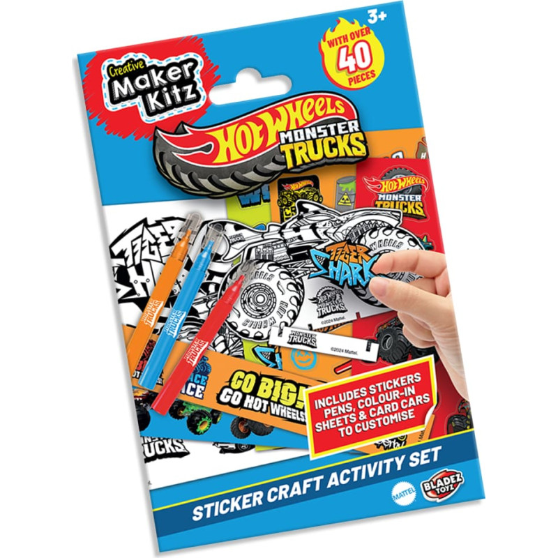 Bladez HOT WHEELS MOSTER TRUCKS uzlīmju aktivitā&scaron;u komplekts