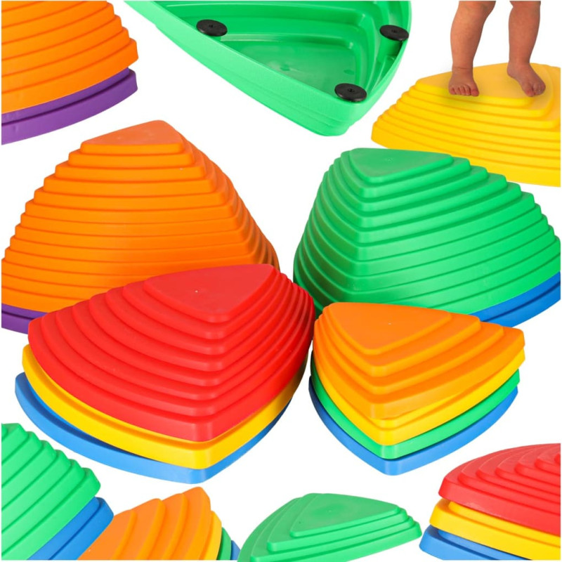 Sensory path “River Stones” for balance training and “The Floor Is Lava” game, 11 colorful elements