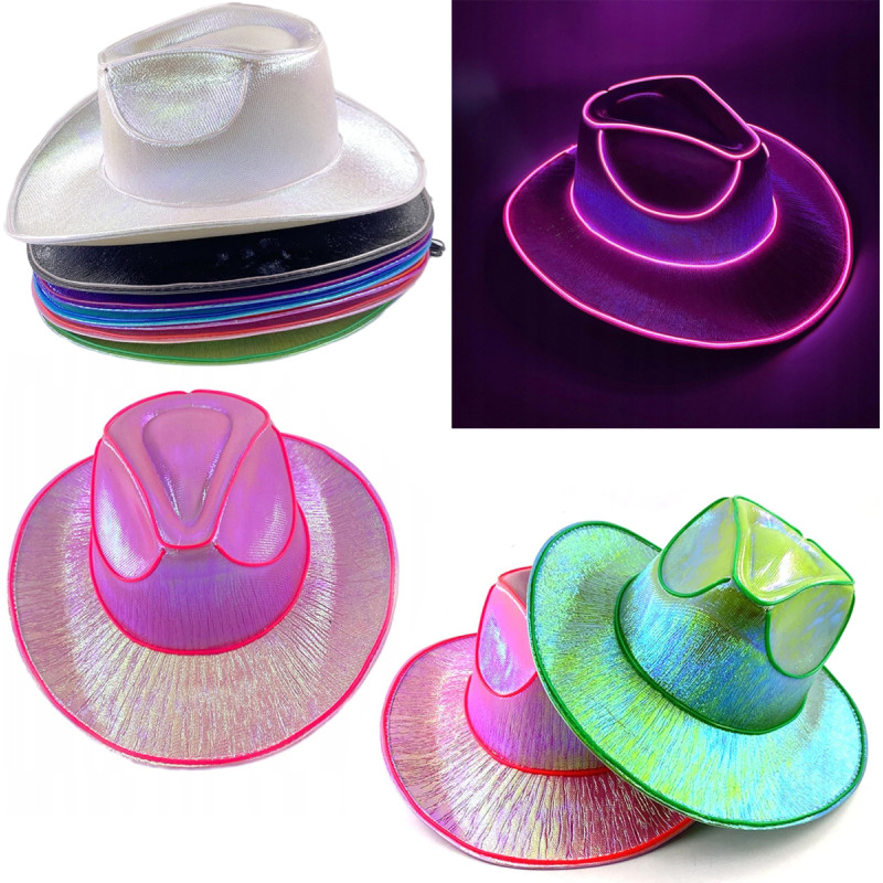 Glowing cowboy hat, mix