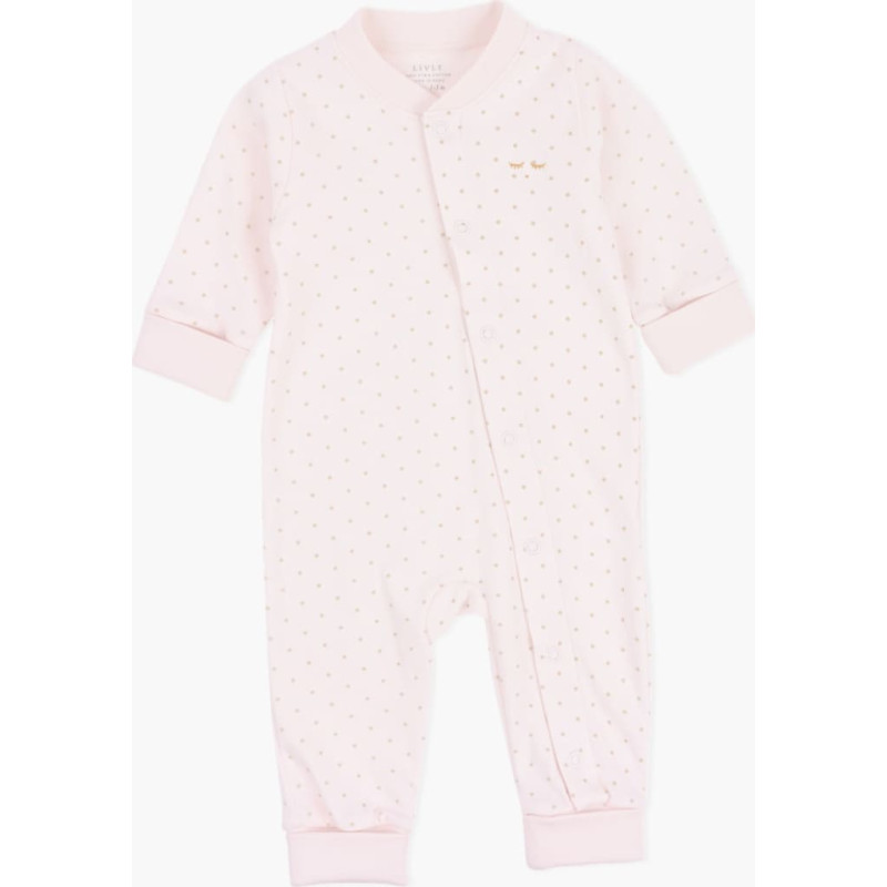 Livly Clothing Rāpulis Livly Saturday Overall, pink/gold dots