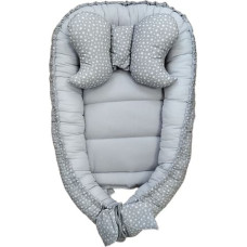 Duet Baby Cocoon - 697 - with pillow - COTTON - grey STARS - GREY
