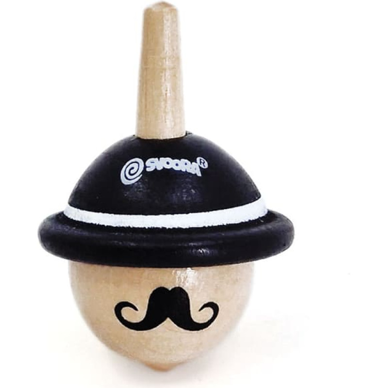Svoora wooden spinning top, the Sir