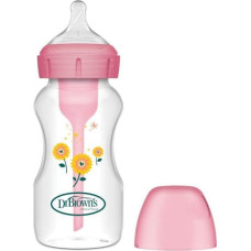 Dr.browns WB91801 WIDE NECK BOTTLE 270ML OPTIONS PLUS SUNFLOWERS PINK