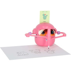 Interaktīva izglītojoša robota rotaļlieta, kas mācās zīmēt flomāsterus rozā krāsā