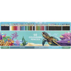 Moxy värvipliiatsid metallist karbis 50 tk