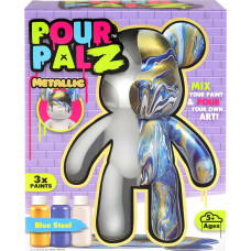 Pour Palz DIY Paint Bear-Blue Steel