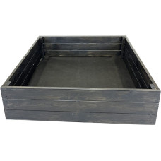 Paaugstināta dārza dobe no koka 80x80x27cm, melna