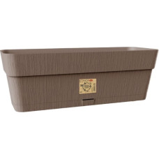Stefanplast Puķu kaste ar paliktni Ethica 50x18x17cm brūns