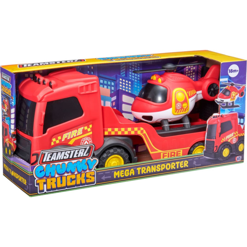 Teamsterz Fire transporter with helicopter, 35 cm