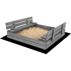 Springos Premium wooden sandpit SBP120SET01X 120 x 120 cm set
