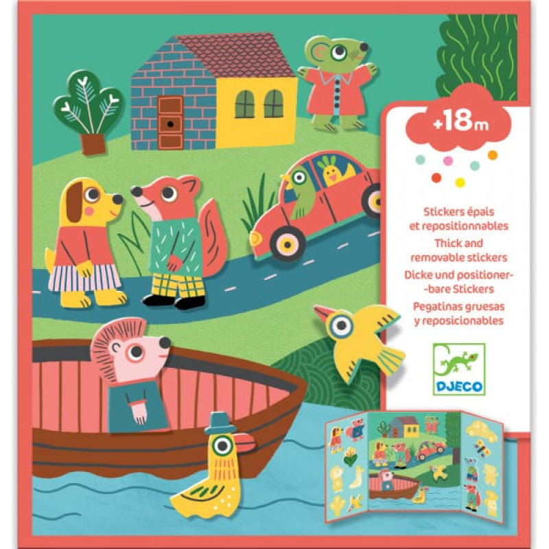 DJECO Removable stickers - Animals DJ09071