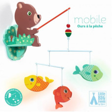 Illustrated wooden mobiles - Fisherbear