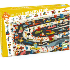 DJECO Observation puzzles - Car rally - 54 pcs DJ07564