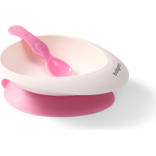 BABYONO Suction bowl with spoon 230ml 6m+, 1077/02 pink