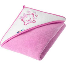 AKUKU TIGER Hooded bath towel 100x100cm A1253 pink