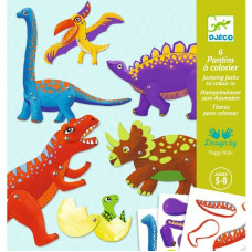 DJECO Jumping jacks to colour-in - Dinos DJ09680