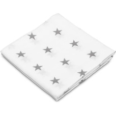 SENSILLO MUSLIN DIAPERS 70x80cm STARS grey 093