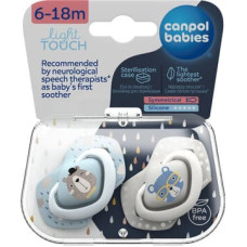 CANPOL BABIES BONJOUR PARIS Silicone symmetrical Soother 6-18m 2pcs 22/648